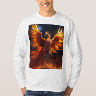 T-shirt Le Phoenix émergé du feu avec une galaxie,