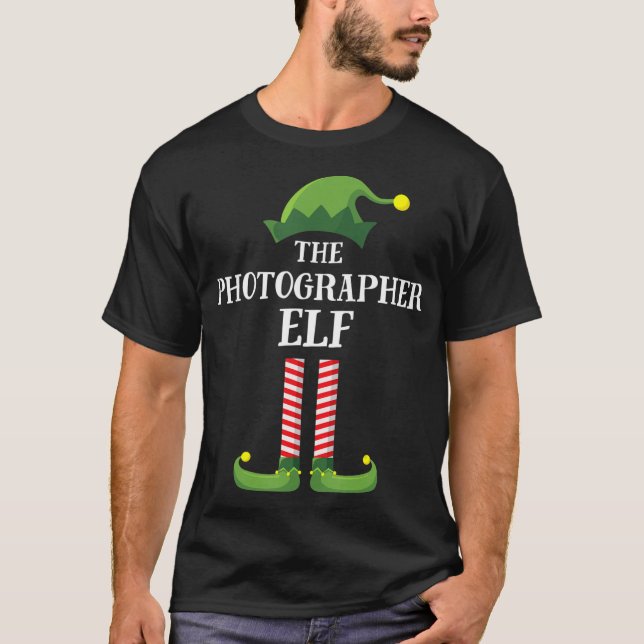 T-shirt Le photographe Elf Matching Family Group Noël (Devant)
