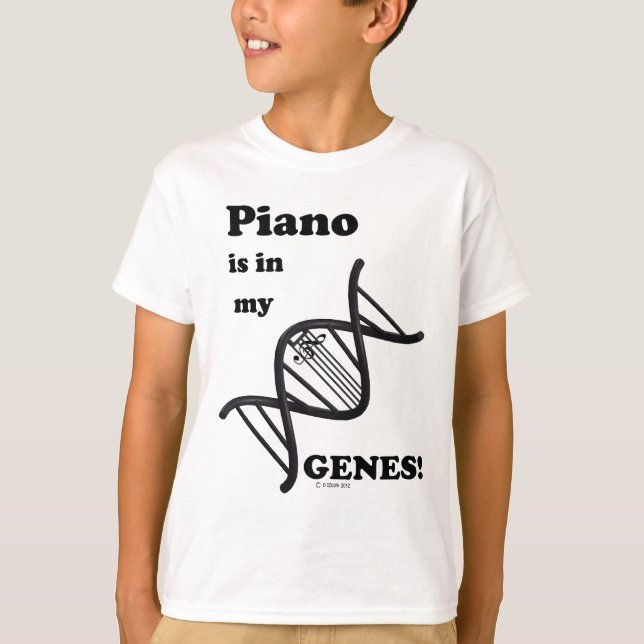 T-shirt Le piano est dans mes gènes (Devant)