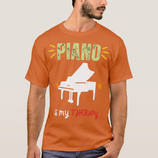 T-shirt Le piano est ma thérapie amoureux du piano pianist