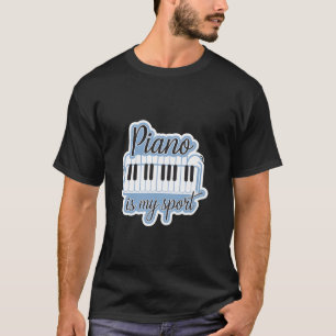 T-shirt Le piano est mon sport drôle