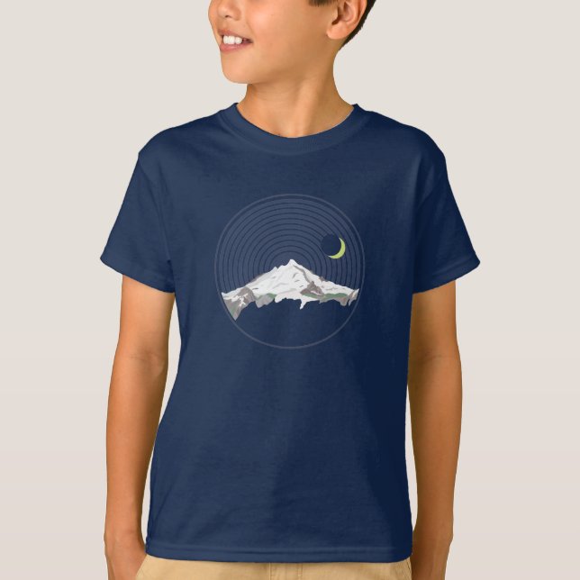 T-shirt Le pic de neige la nuit (Devant)