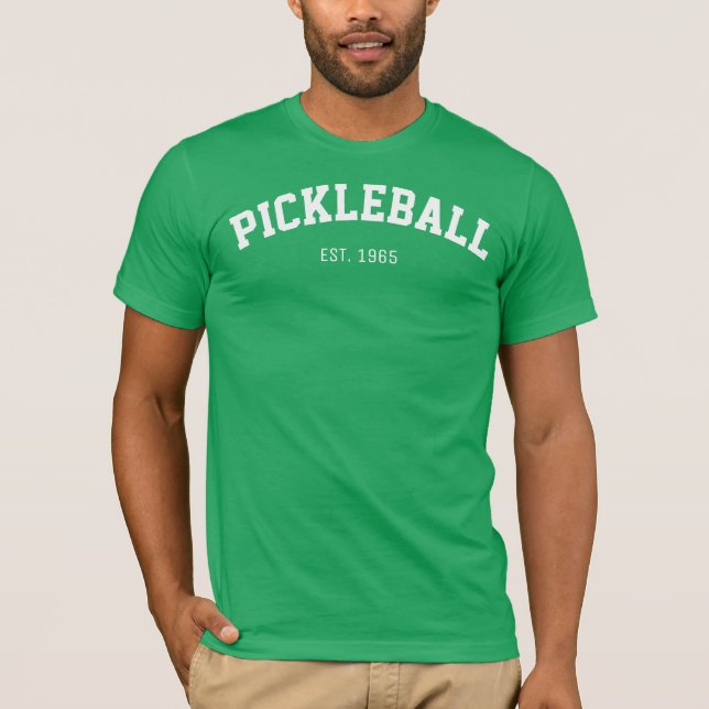 T-shirt Le PICKLEBALL Jersey sportif (vert) des hommes (Devant)