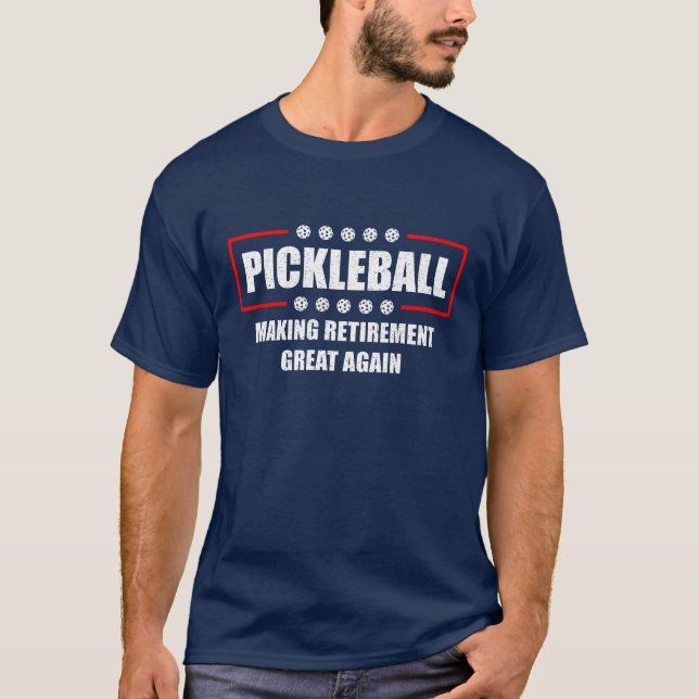 T-shirt Le Pickleball Reprendre sa retraite Super Encore D (Devant)