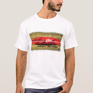 T-shirt le piha ondule la planche de surf