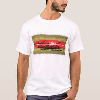 T-shirt le piha ondule la planche de surf