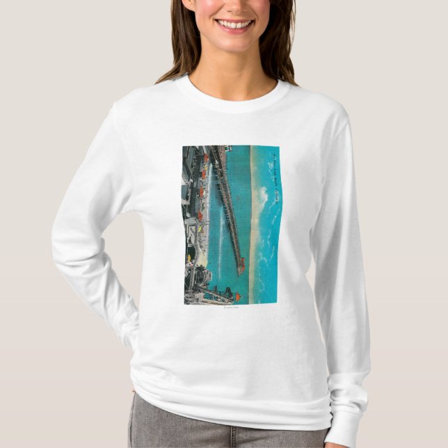 T-shirt Le pilier et la plage et Long Beach (Devant)