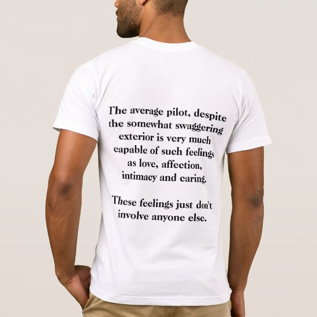 T-shirt Le pilote moyen, en dépit de se vanter légèrement (Dos)