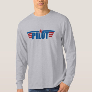 T-shirt Le pilote s'envole l'insigne - aviation
