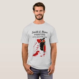 T-shirt Le pinceau rouge audacieux de peintre de Chambre