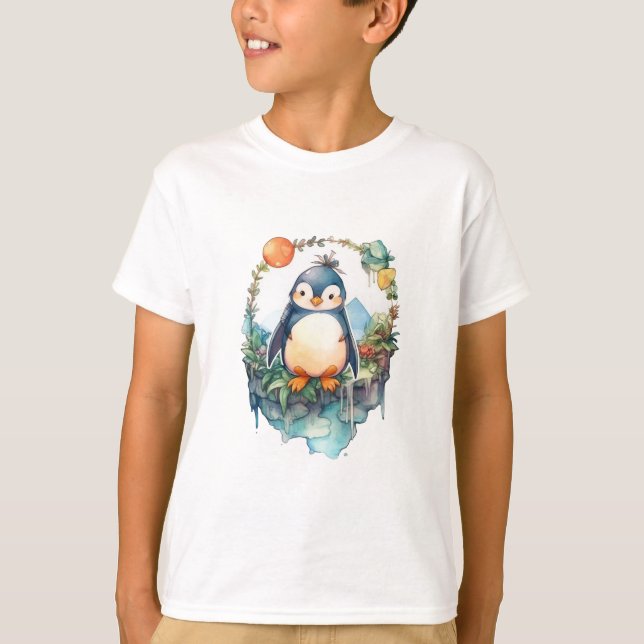 T-shirt Le pingouin en tournée (Devant)