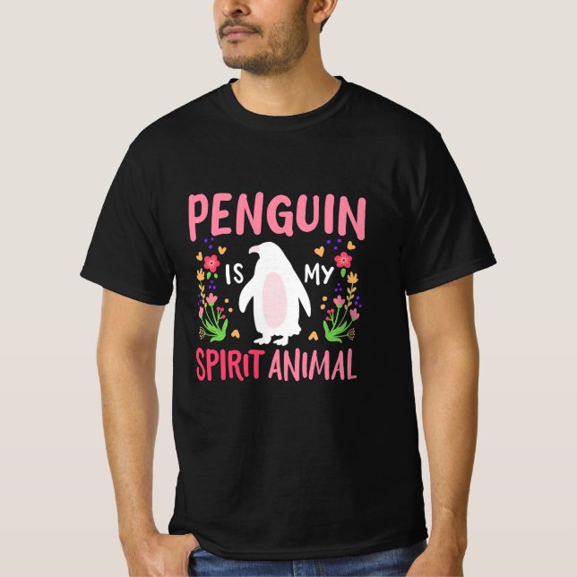 T-shirt Le pingouin est mon esprit animal (Devant)