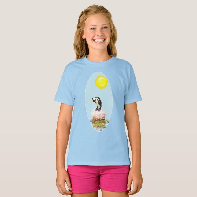T-shirt Le pingouin qui sieste dans le soleil (Devant entier)