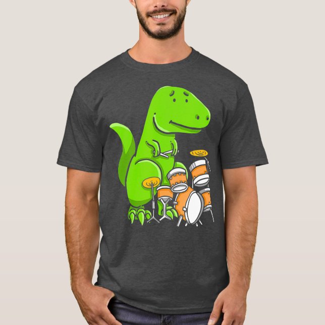 T-shirt Le pire batteur jamais drôle TRex Dinosaur Drum po (Devant)
