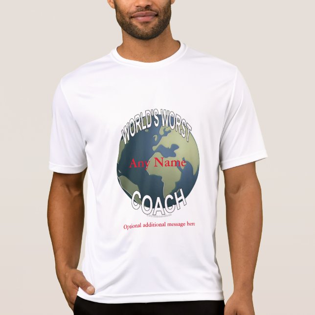 T-shirt Le pire entraîneur du monde (Devant)
