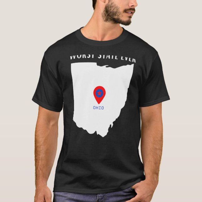 T-shirt Le pire État jamais connu Ohio (Devant)