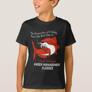 T-shirt Le Pire Jour De Pêche bat Le Meilleur Jour De Cou
