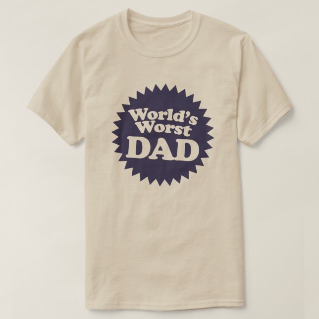 T-shirt Le pire papa du monde (Design devant)