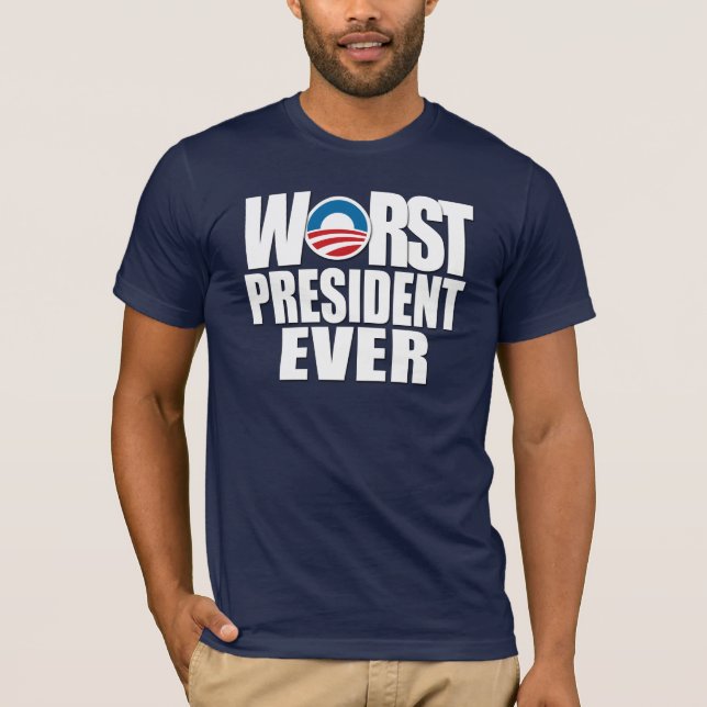 T-shirt Le pire président jamais (Devant)