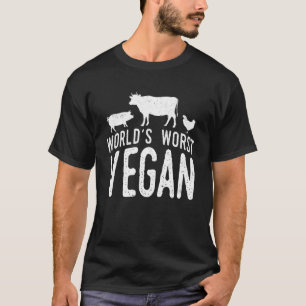 T-shirt Le pire végétalien au monde grillades de charbon c