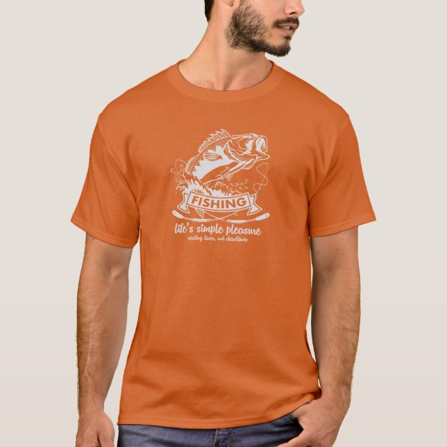 T-shirt Le plaisir simple de Fishing Life (Devant)