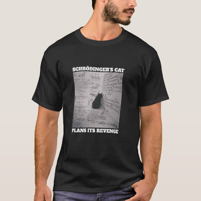 T-shirt Le Plan d'Évasion du Chat de Schrödinger Drôle de  (Devant)