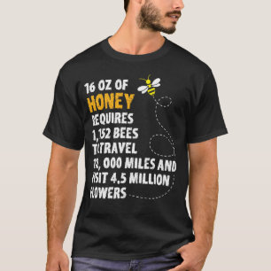 T-shirt Le plante de statistiques de miel d'abeille