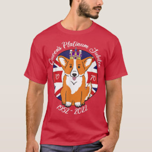 T-shirt LE PLATINUM DE LA REINE JUBILEE 1952 2022 Corgi da