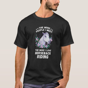 T-shirt Le Plus De Personnes À Cheval Équestre Cheval 