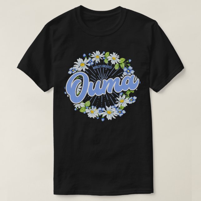T-shirt Le plus grand cadeau Ouma du monde Grand-mère sud- (Design devant)