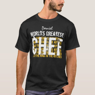 T-shirt Le plus grand CHEF A003 drôle des mondes