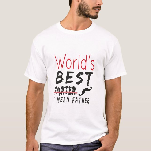 T-shirt Le plus grand frère du monde Je veux dire père :un (Devant)