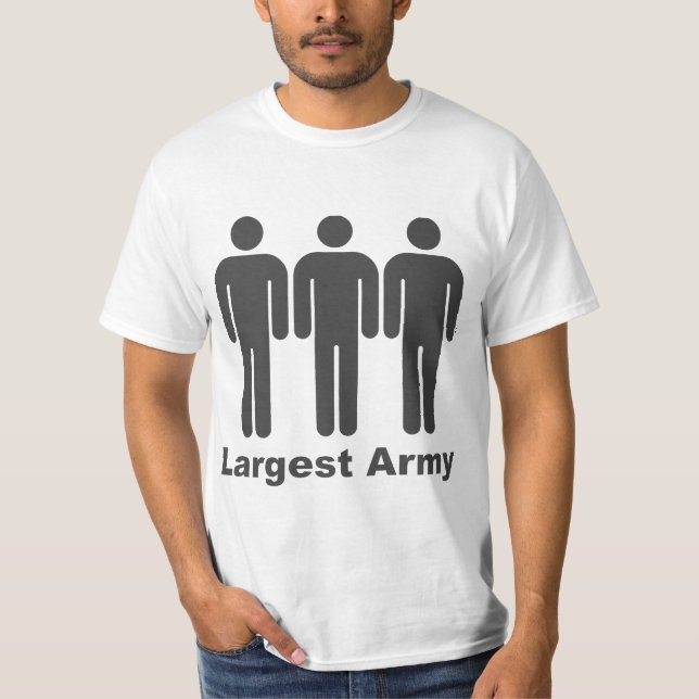 T-shirt Le plus grand gris d'armée (Devant)