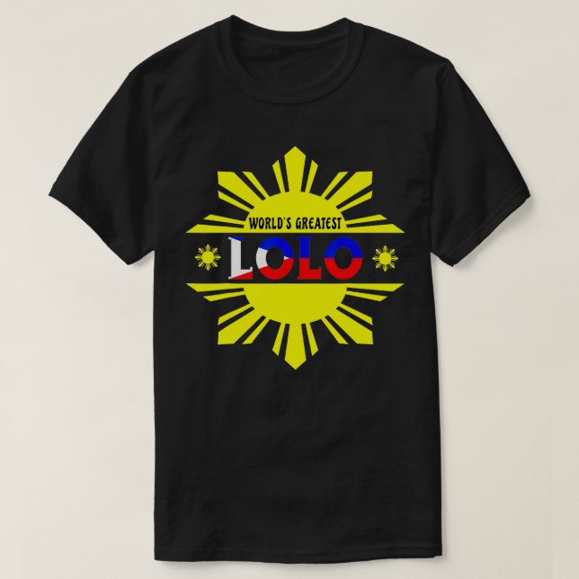 T-shirt Le plus grand Lolo Filipino Grandpa du monde Phili (Design devant)