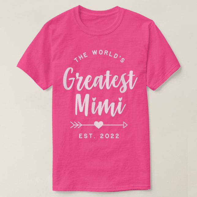 T-shirt Le plus grand Mimi Est du monde (Design devant)