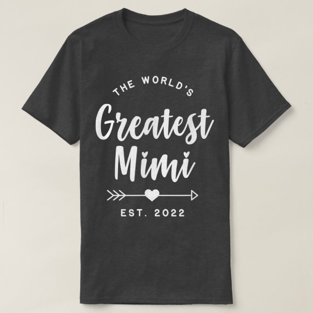 T-shirt Le plus grand Mimi Est du monde (Design devant)