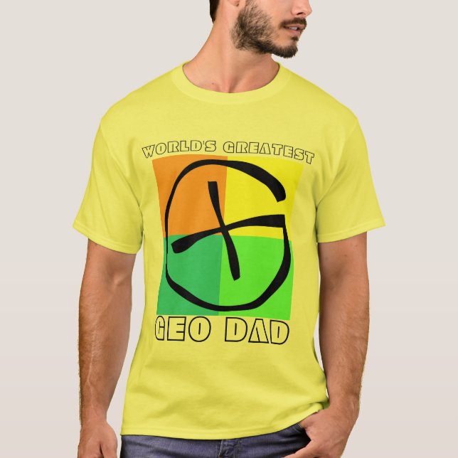 T-shirt Le plus grand papa de Geo du monde (Devant)