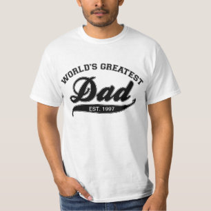 T-shirt Le plus grand papa du monde, est. 199 ?
