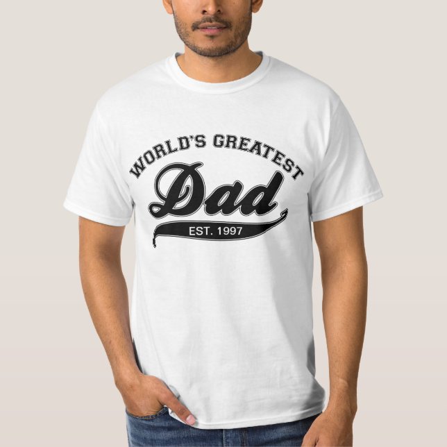 T-shirt Le plus grand papa du monde, est. 199 ? (Devant)