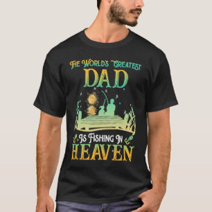 T-shirt Le plus grand papa du monde pêche dans le paradis