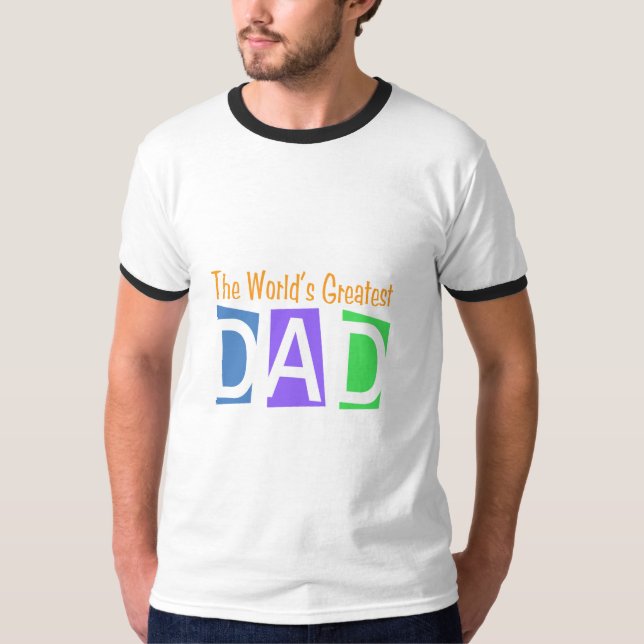 T-shirt Le plus grand papa du rétro monde (Devant)