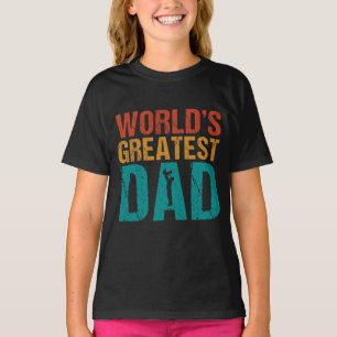 T-shirt Le plus grand papa Retro Grunge Design du monde