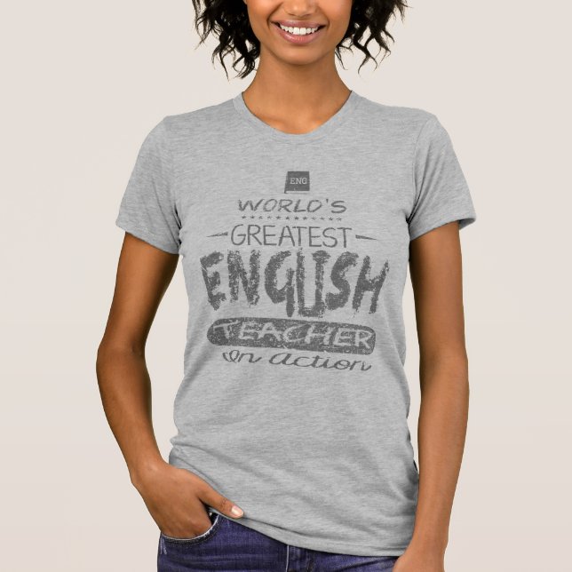 T-shirt Le plus grand professeur d'Anglais du monde (Devant)