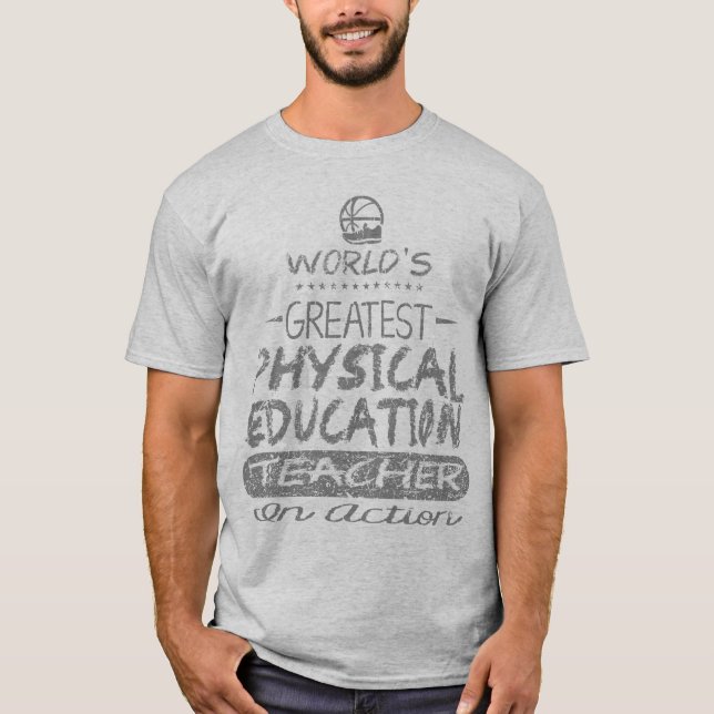 T-shirt Le plus grand professeur de PE de l'éducation (Devant)