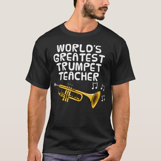 T-shirt Le plus grand professeur de trompette du monde Tro (Devant)
