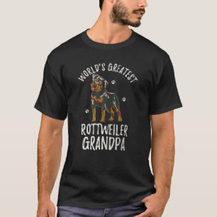 T-shirt Le plus grand Rottweiler du monde grand-père Funny