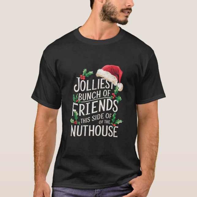 T-shirt Le Plus Joly Groupe D'Amis Les Noël Correspondant  (Devant)