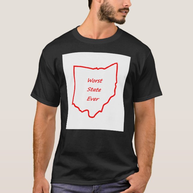 T-shirt Le plus mauvais état de l'Ohio toujours rouge (Devant)