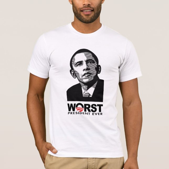 T-shirt Le plus mauvais Président Ever de Barack Obama (Devant)