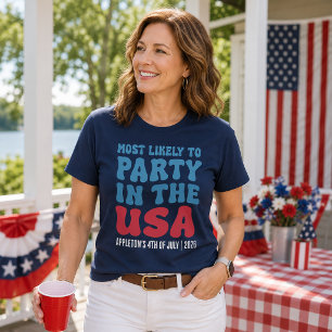 T-shirt Le Plus Susceptible de Faire la Fête aux États-Uni